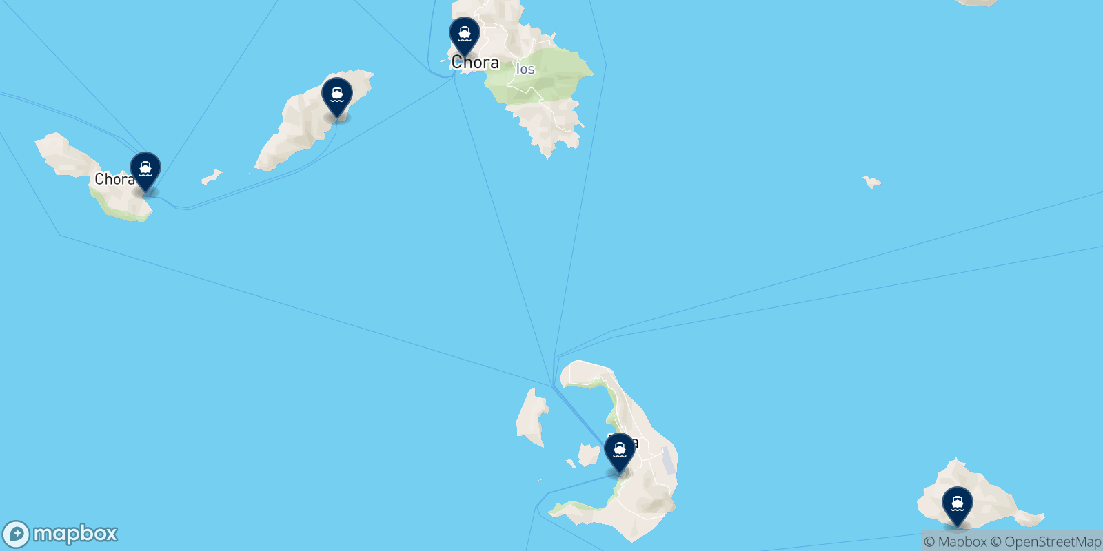 Maistros Santorini destinations map