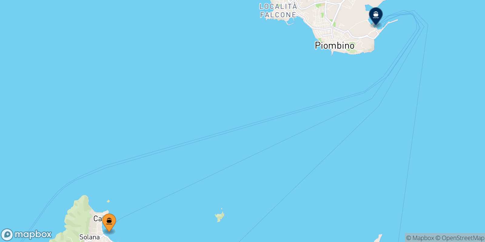 Cavo Piombino route map