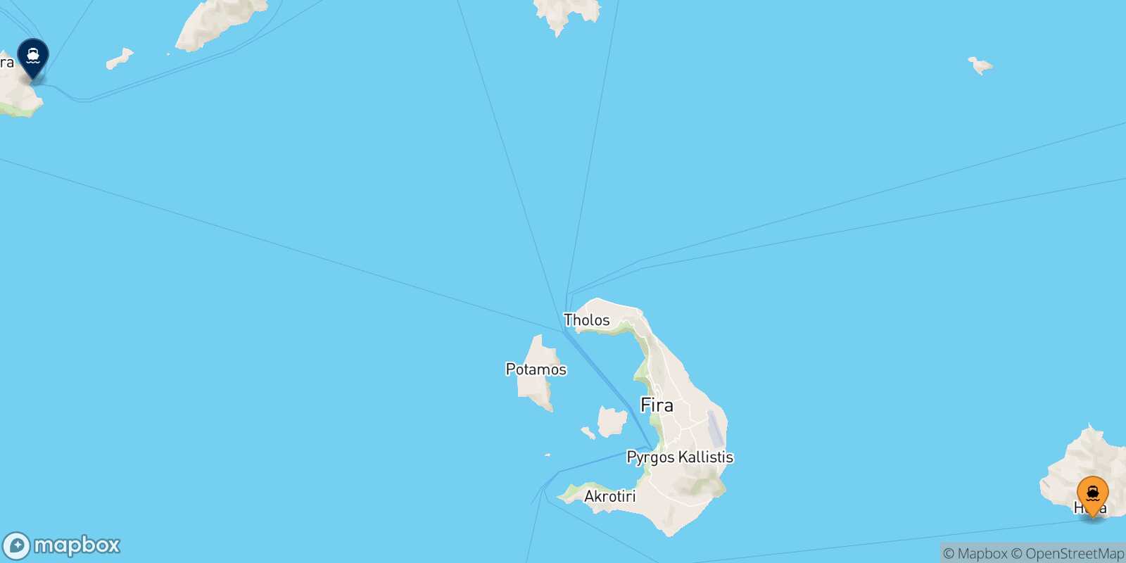 Anafi Folegandros route map