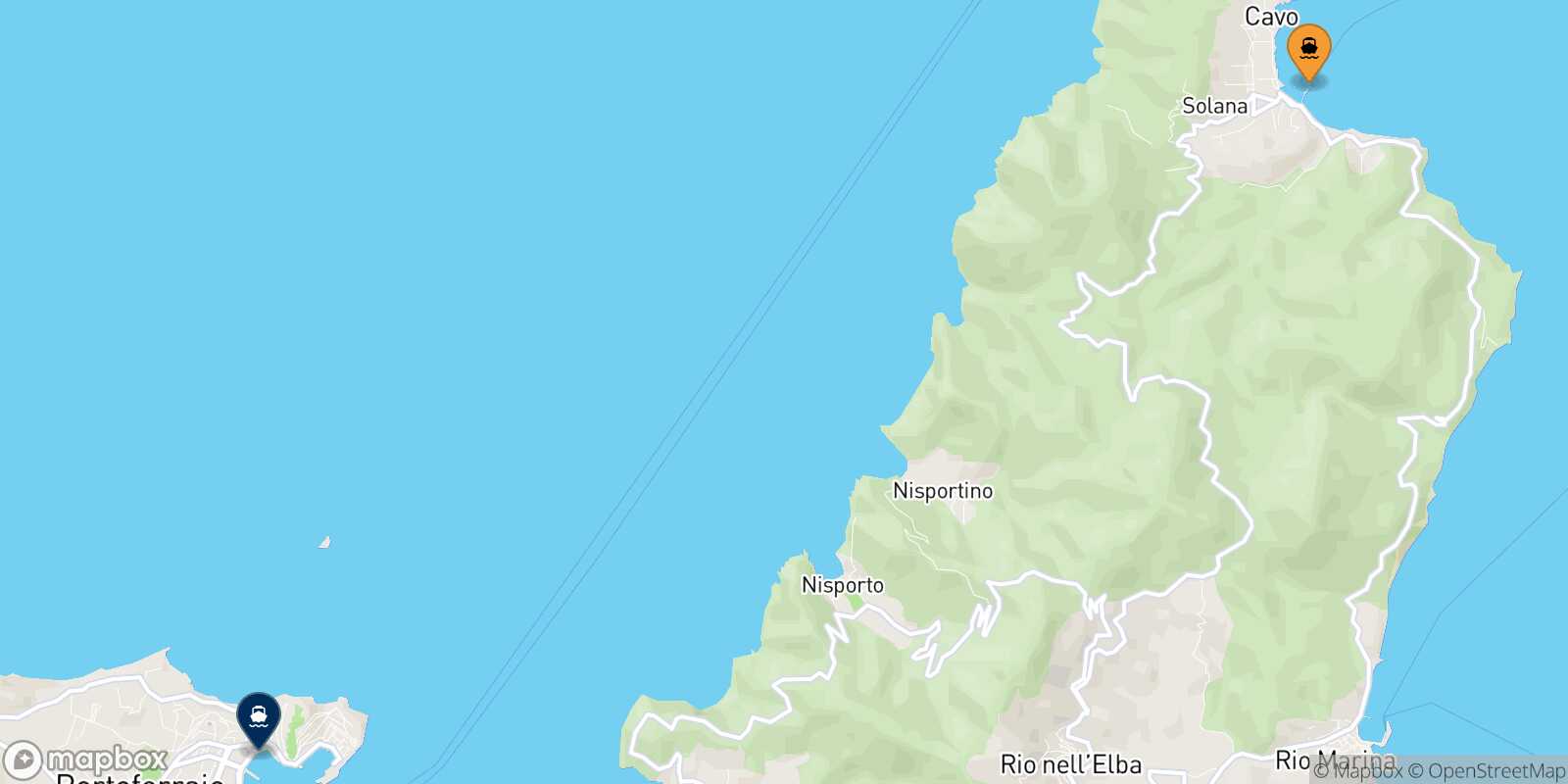 Cavo Portoferraio route map