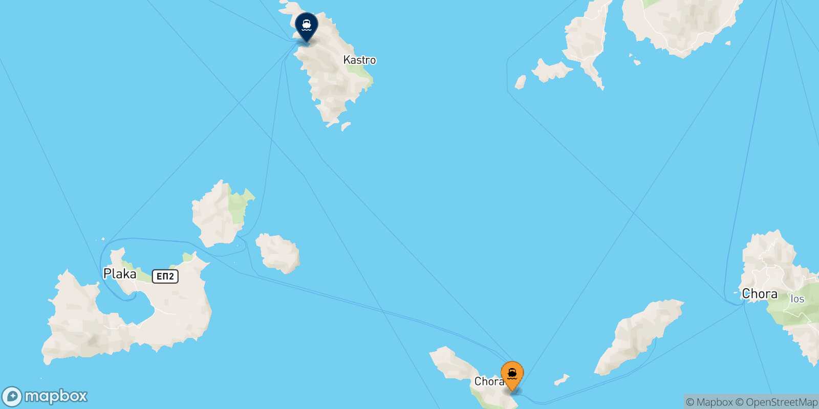 Folegandros Sifnos route map