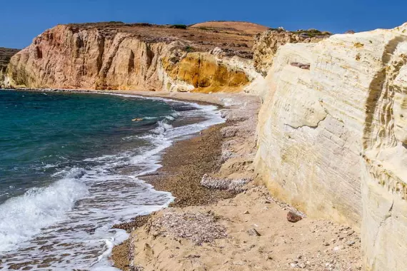 Rock carvings on Kimolos in the Cyclades, Greece