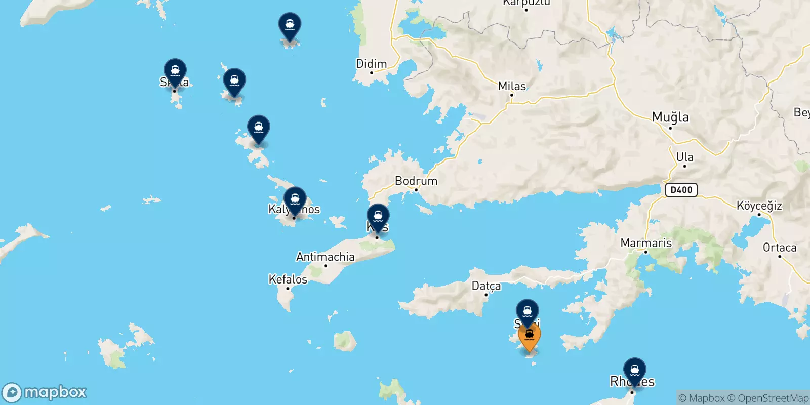 Ferries from Panormitis (Symi)