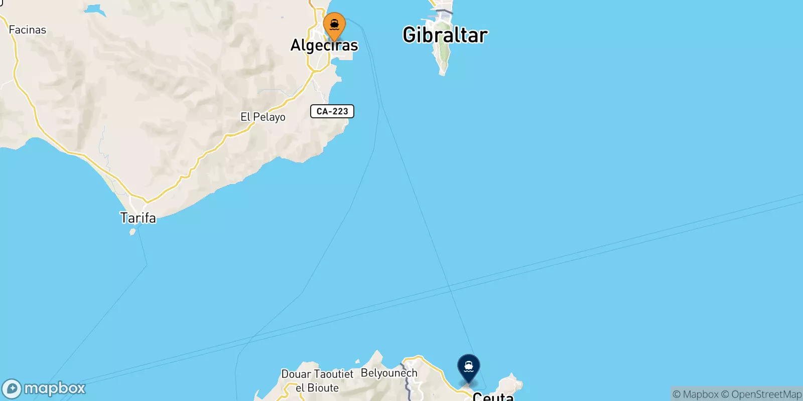 Ferries from Algeciras to Ceuta