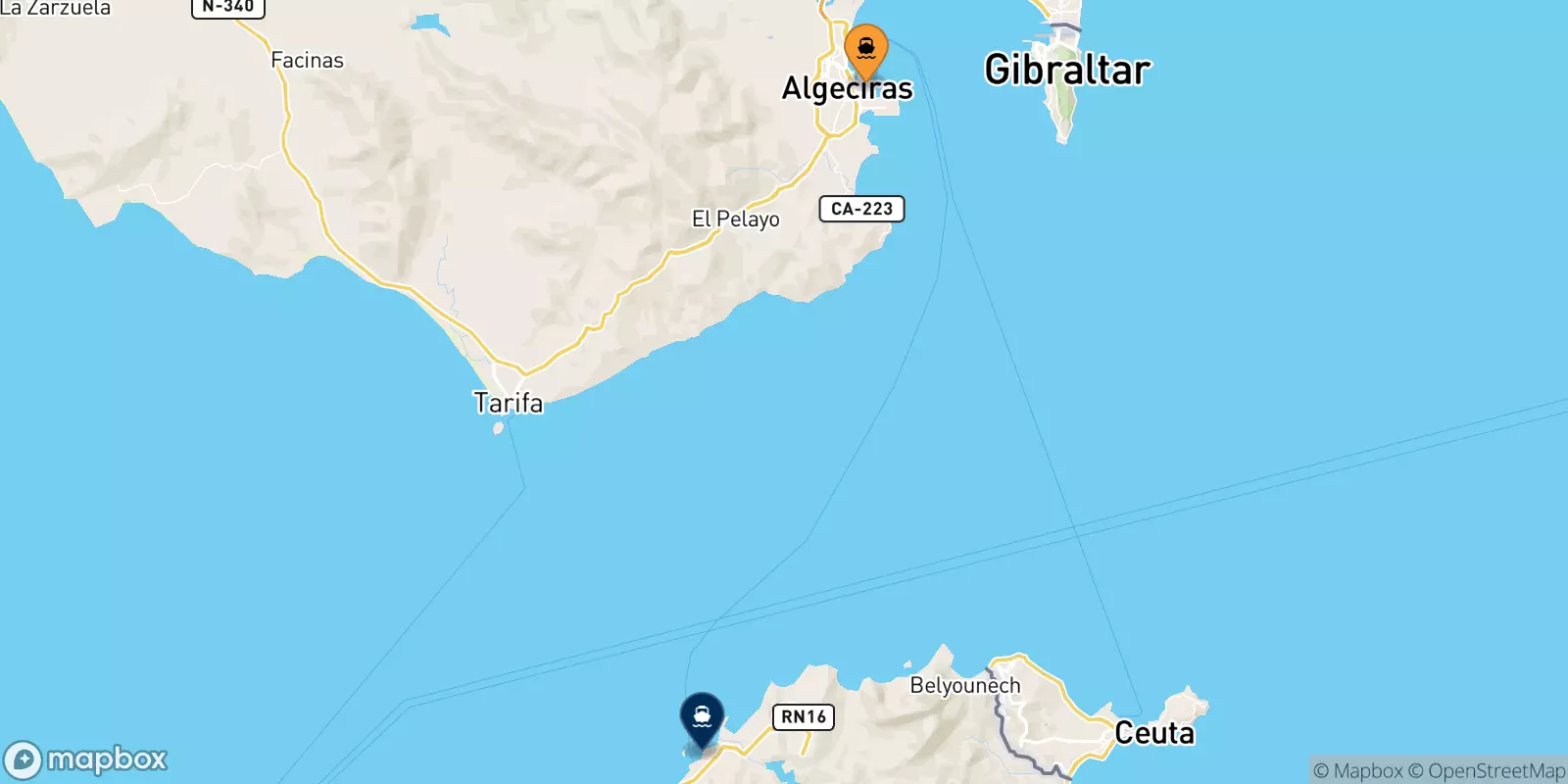 Ferries from Algeciras to Tangier Med