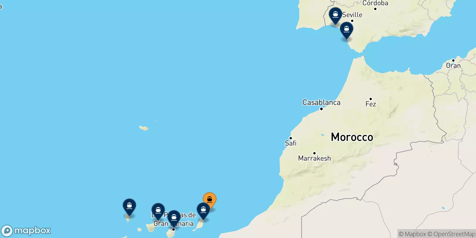 Ferries from Arrecife (Lanzarote) to Spain