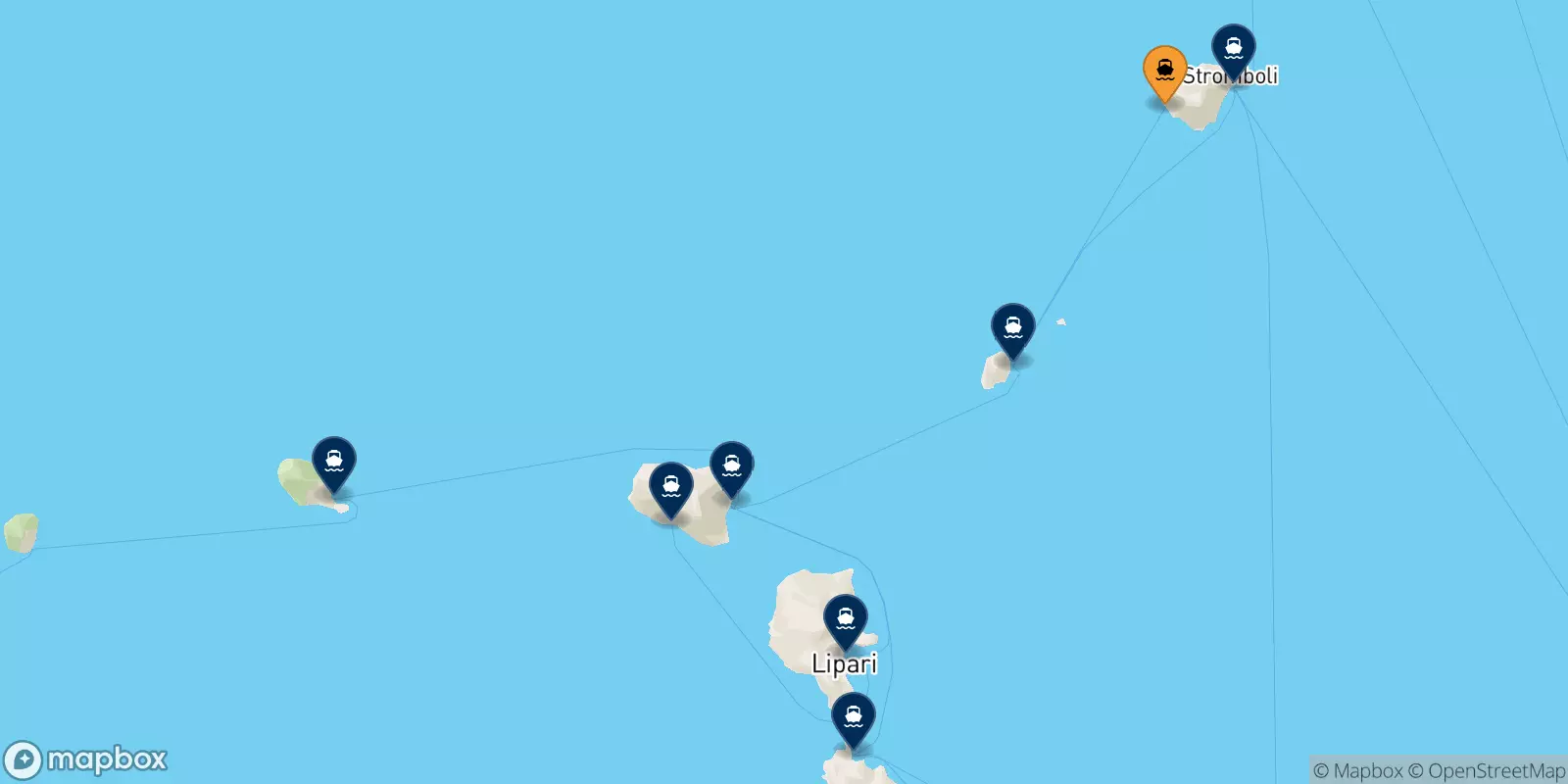 Ferries from Ginostra (Stromboli) to the Aeolian Islands