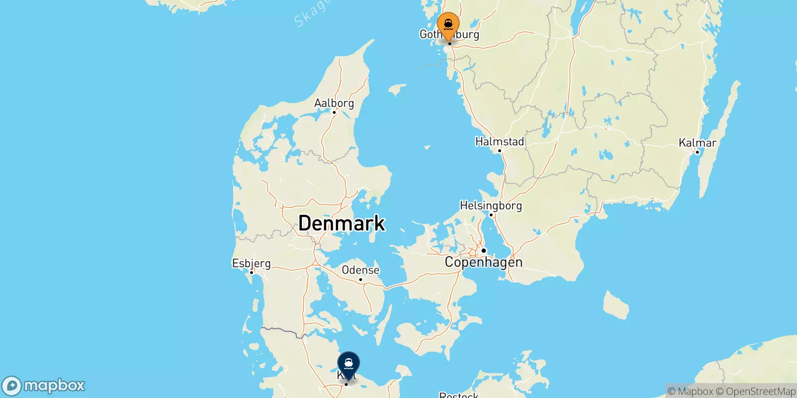 Ferries from Gothenburg to Kiel