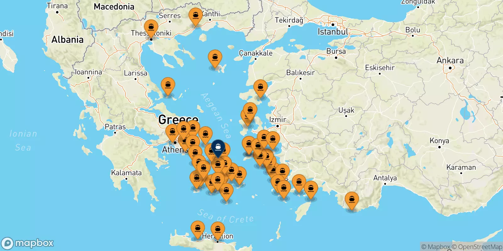 Ferries from Greece to Tinos