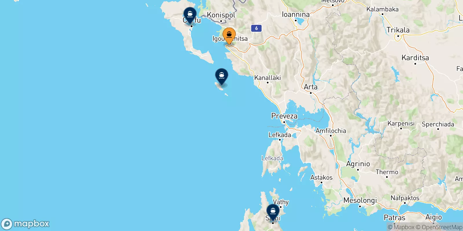 Ferries from Igoumenitsa to Greece