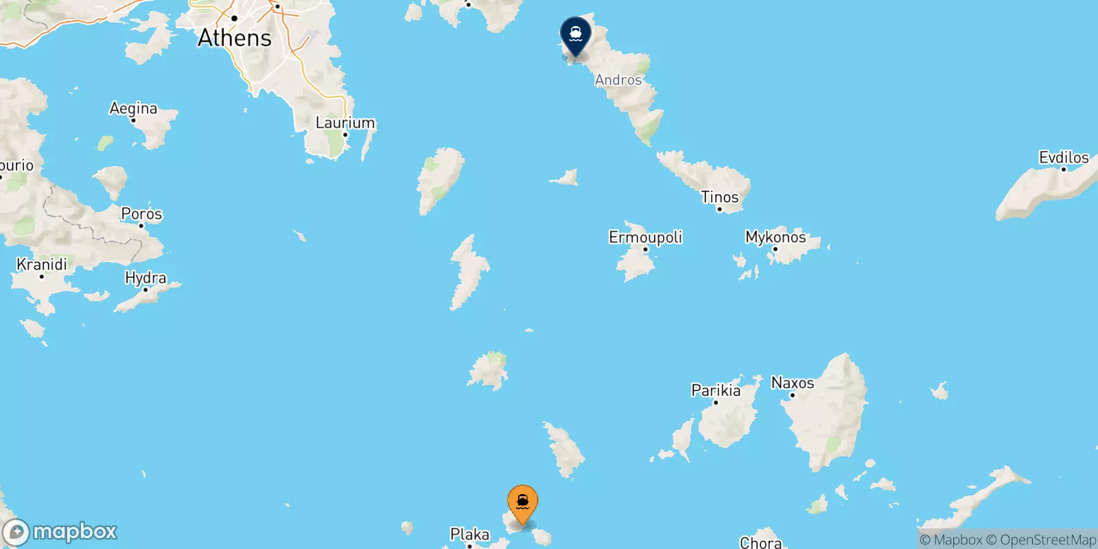 Ferries from Kimolos to Andros