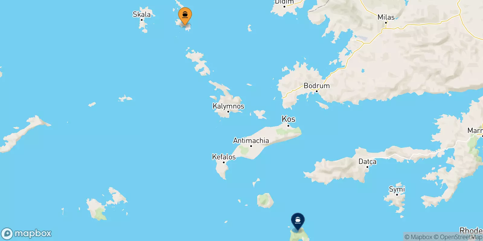 Ferries from Lipsi to Tilos