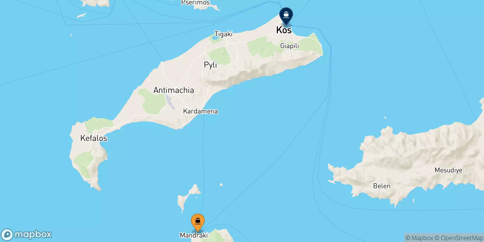 Ferries from Nisyros to Kos