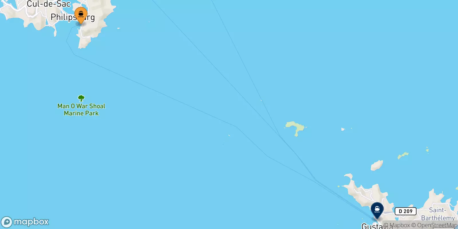 Ferries from the Netherlands to Gustavia (St Barth)