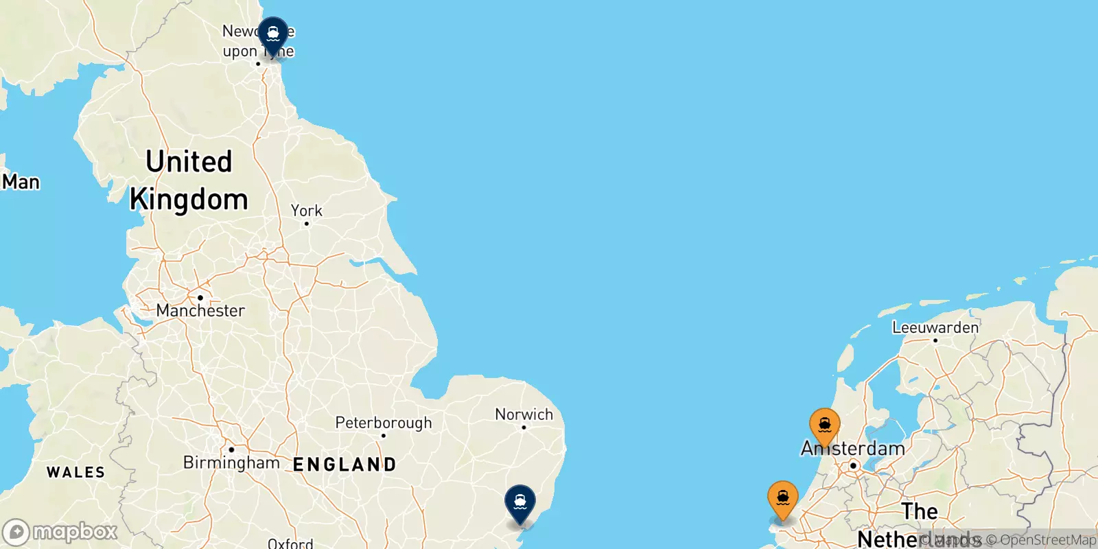 Ferries from the Netherlands to England