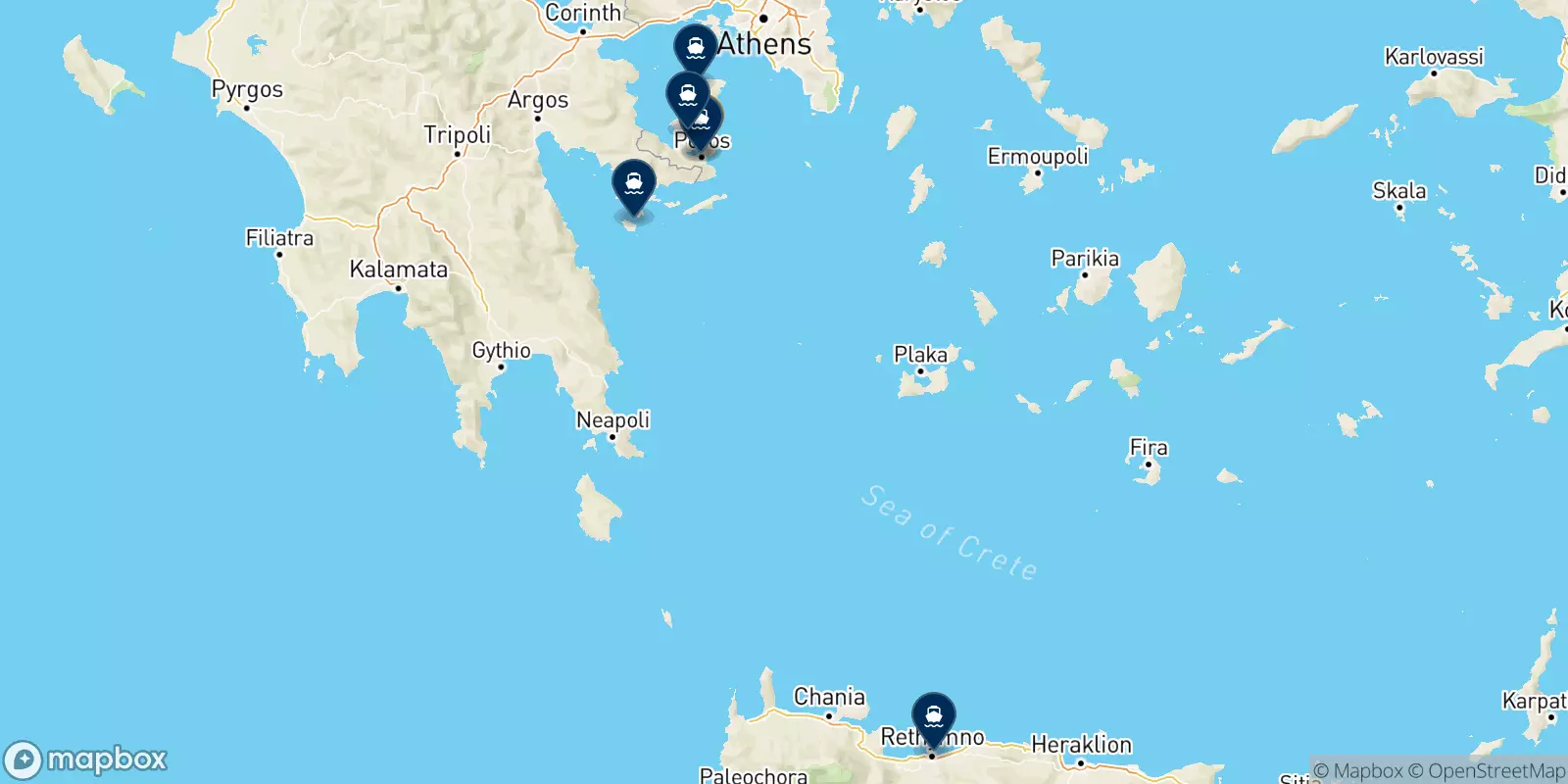 Ferries from Poros to the Saronic Islands