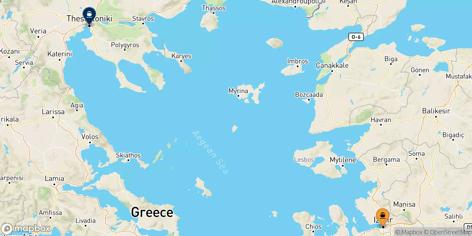 Ferries from Izmir to Greece