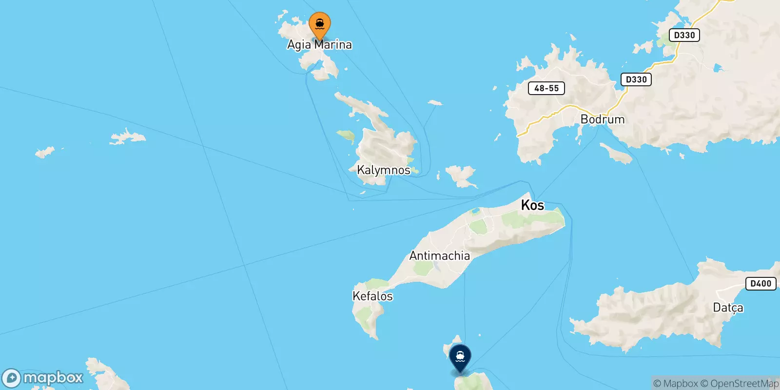 Ferries from Leros to Nisyros