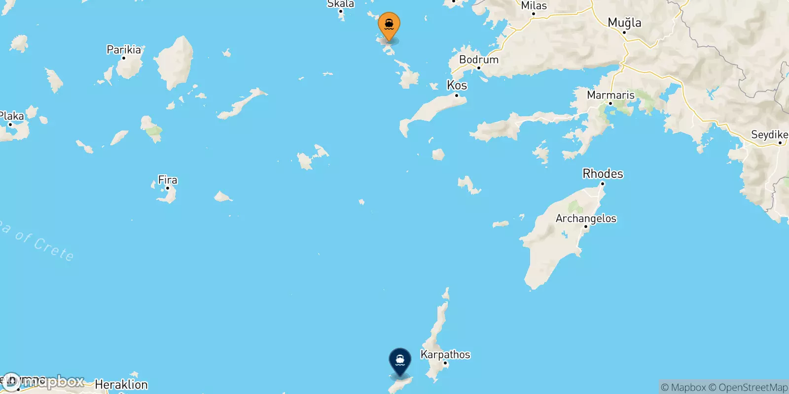 Ferries from Leros to Kasos