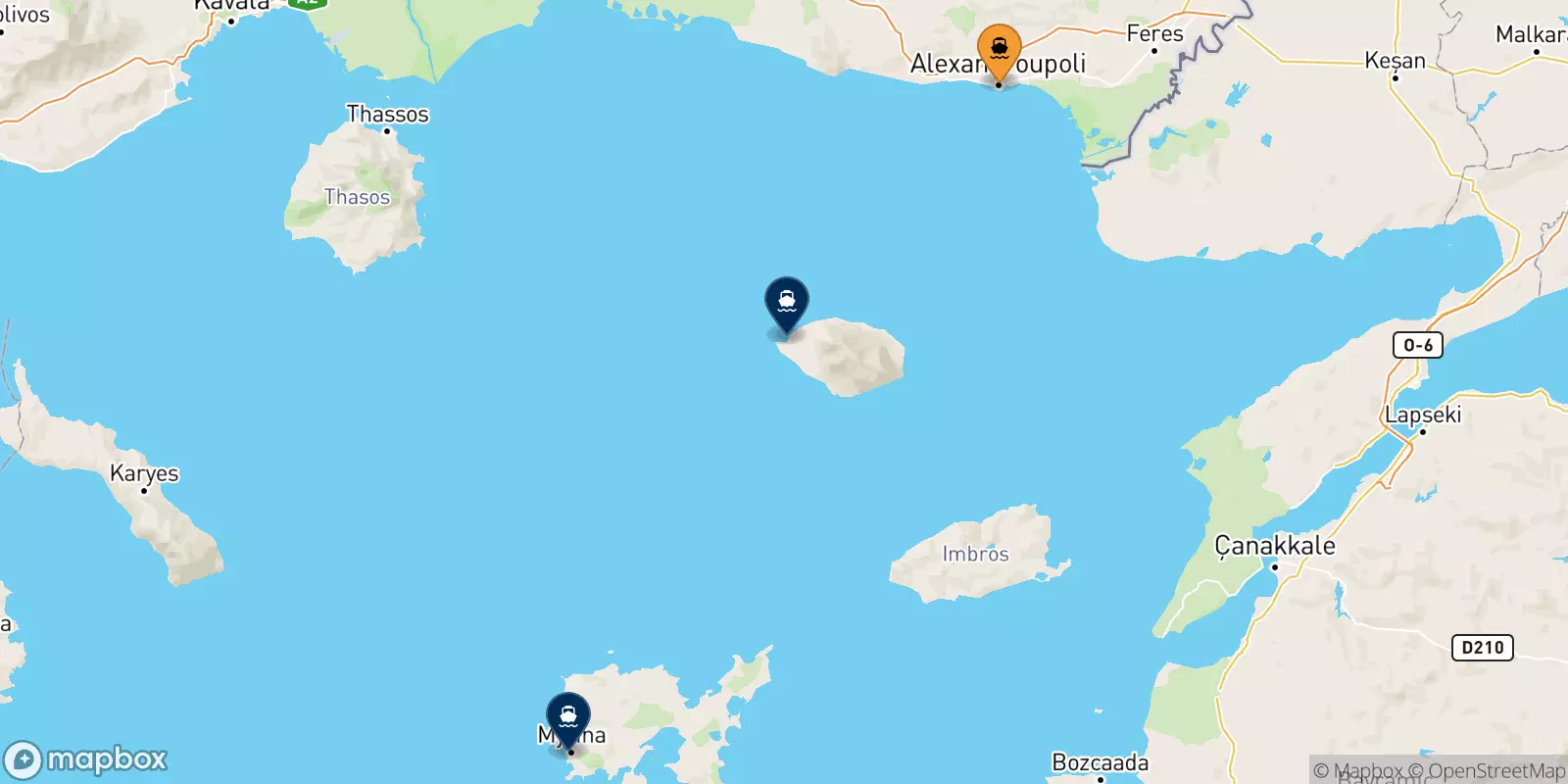 Ferries from Alexandroupoli to Greece