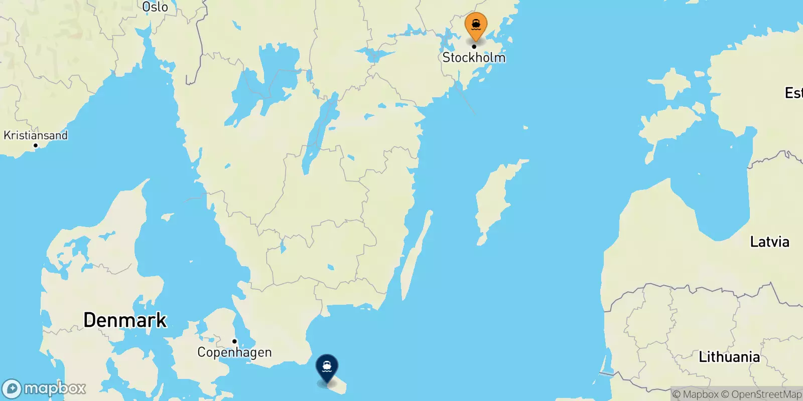 Ferries to Bornholm Island