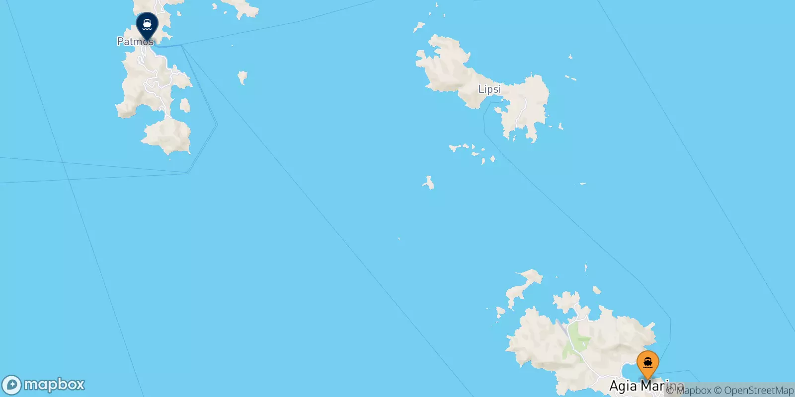 Ferries from Agia Marina (Leros) to Patmos