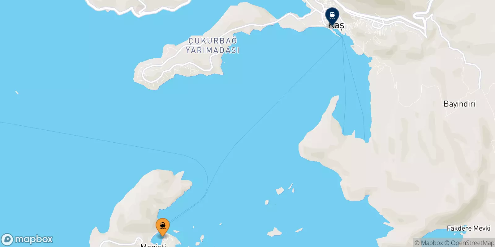 Ferries from the Dodecanese Islands to Kas