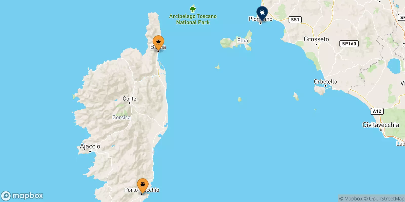 Ferries from France to Piombino