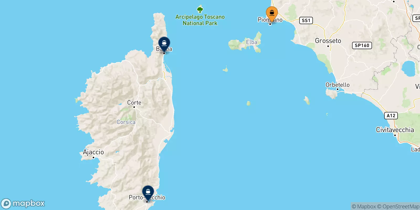 Ferries from Piombino to Corsica