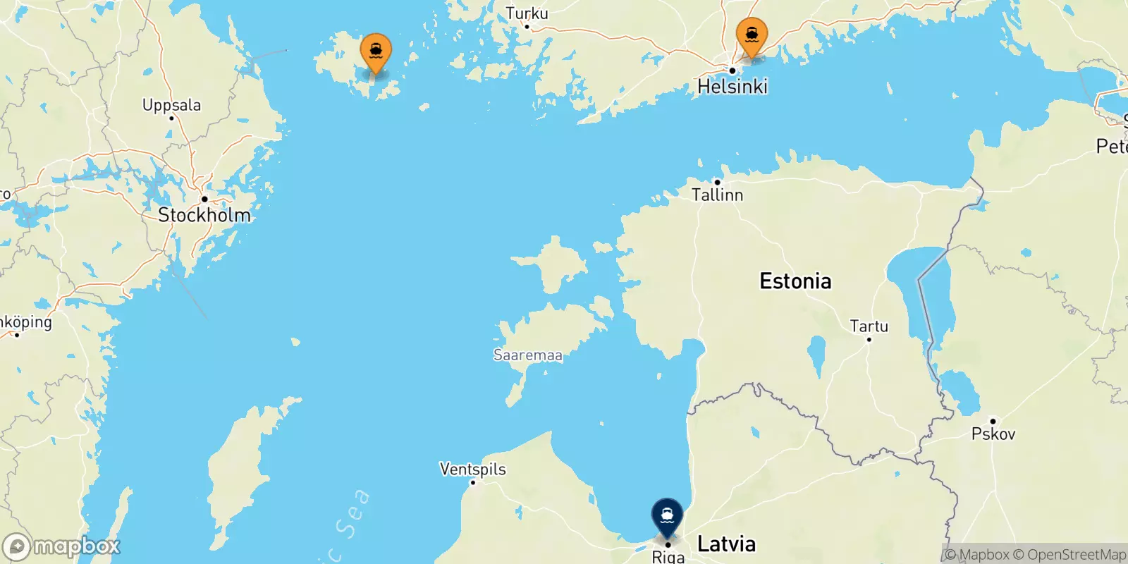 Ferries from Finland to Latvia