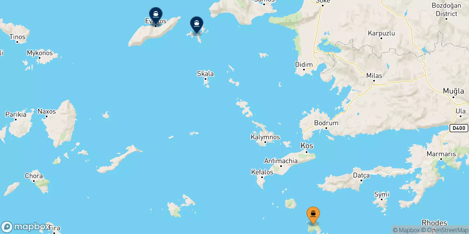 Ferries from Tilos to the Aegean Islands