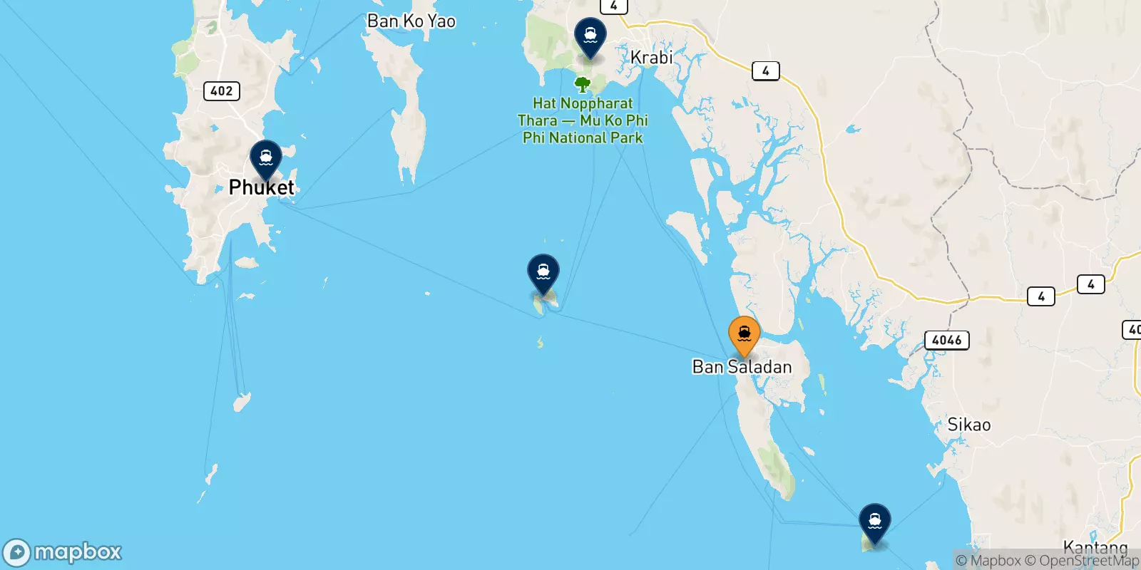 Ferries from Koh Lanta (Saladan Pier)