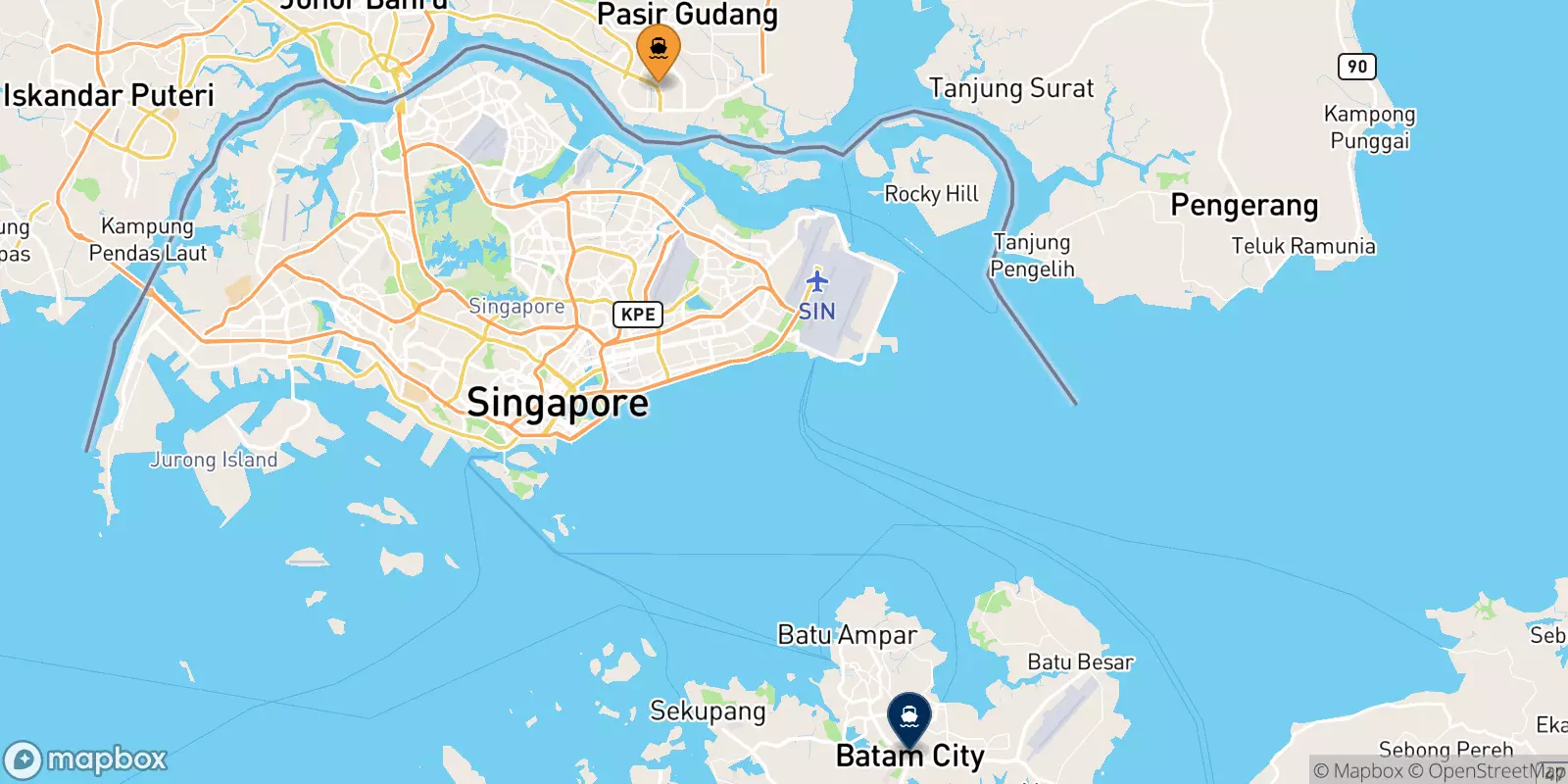 Ferries from Pasir Gudang to Batam Centre