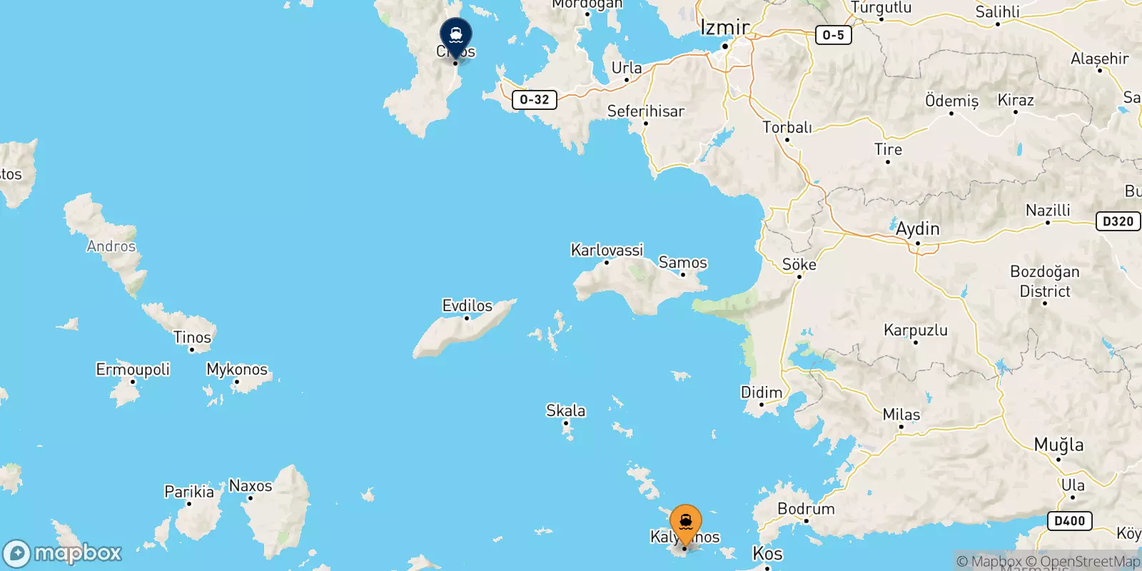 Ferries from Kalymnos to Chios
