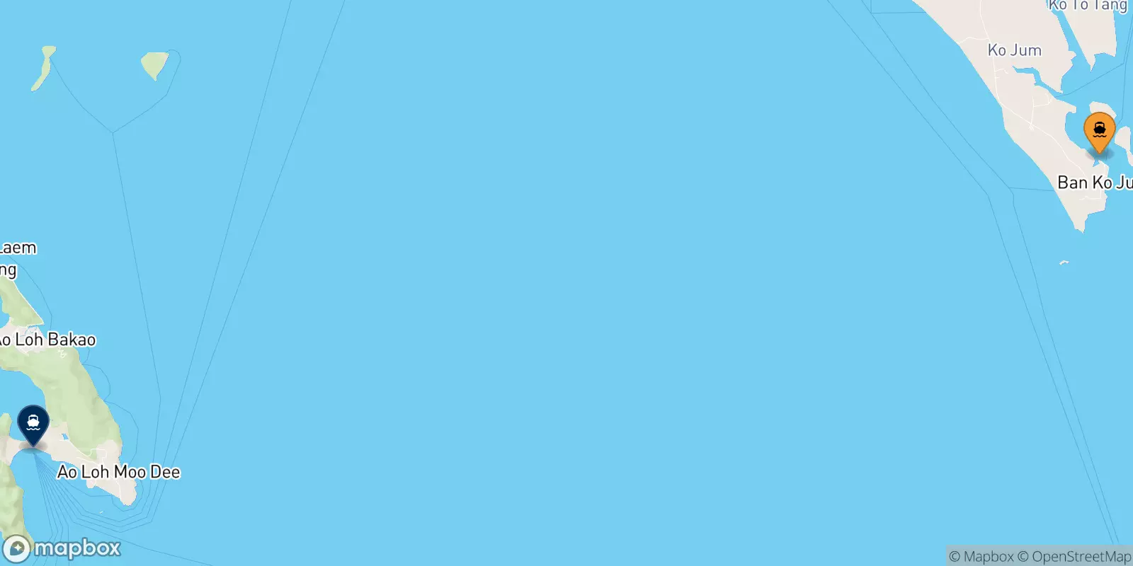 Ferries from Koh Jum to the Phi Phi Islands