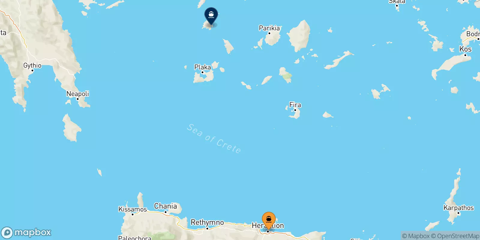 Ferries from Heraklion to Serifos