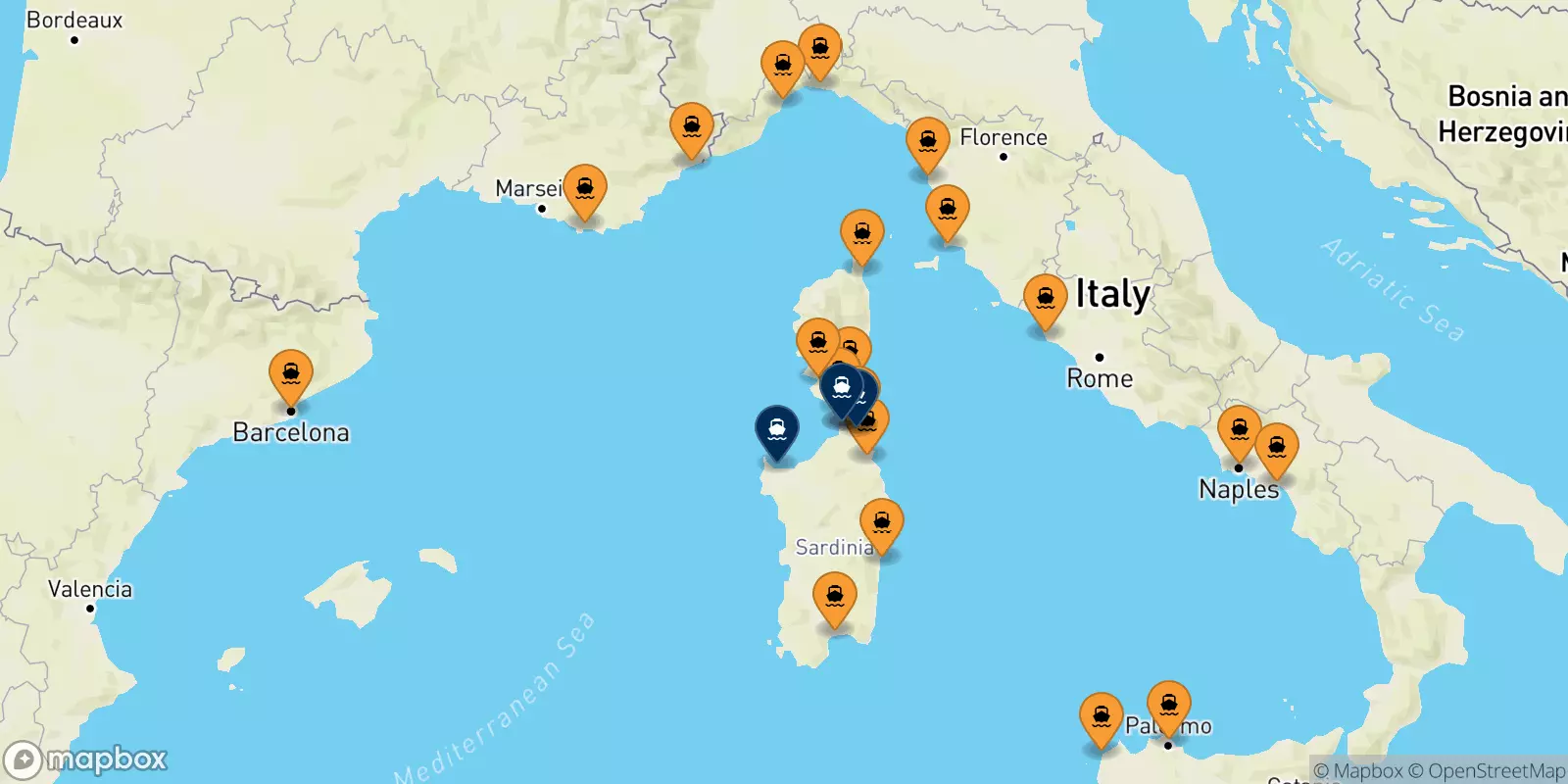 Ferries to Sardinia